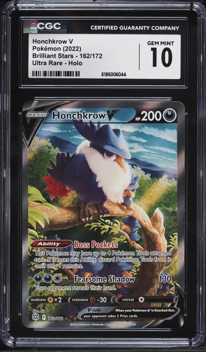 Honchkrow V, Brilliant Stars, CGC 10
