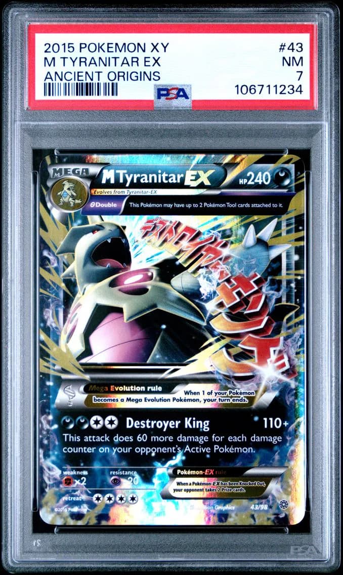 M Tyranitar EX, XY Ancient Origins, PSA 7