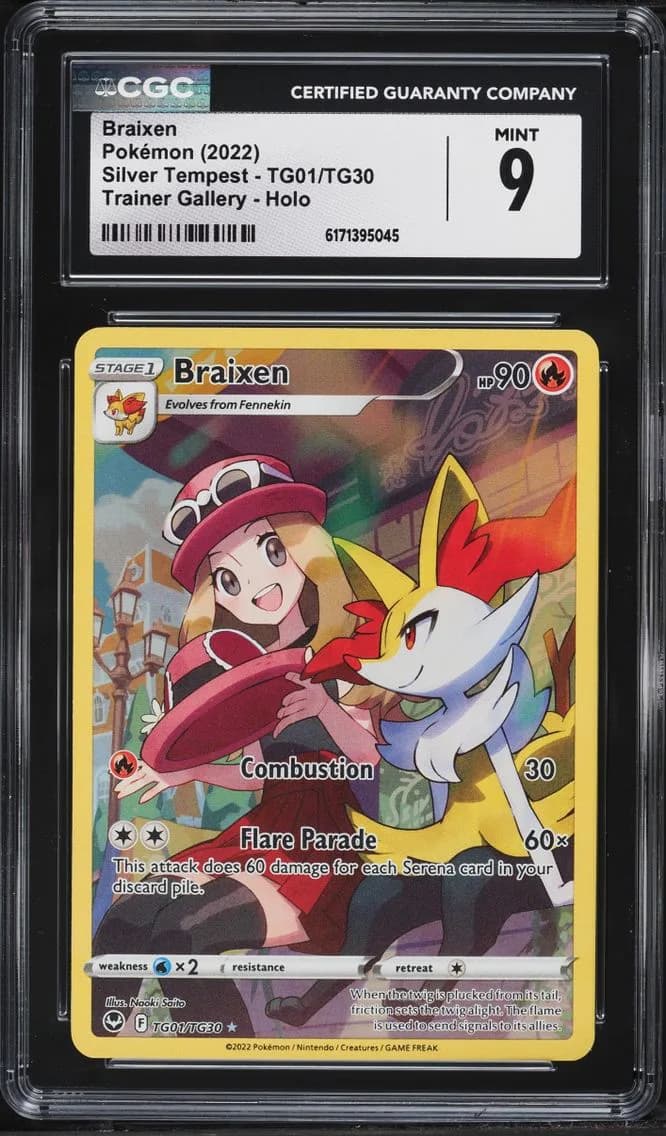 Braixen, Silver Tempest, CGC 9