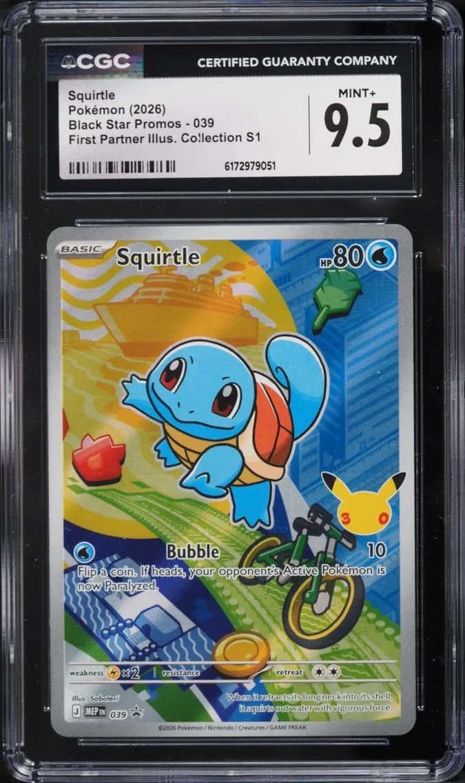 Squirtle, Black Star Promos - Mega Evolution MEP EN, CGC 9.5