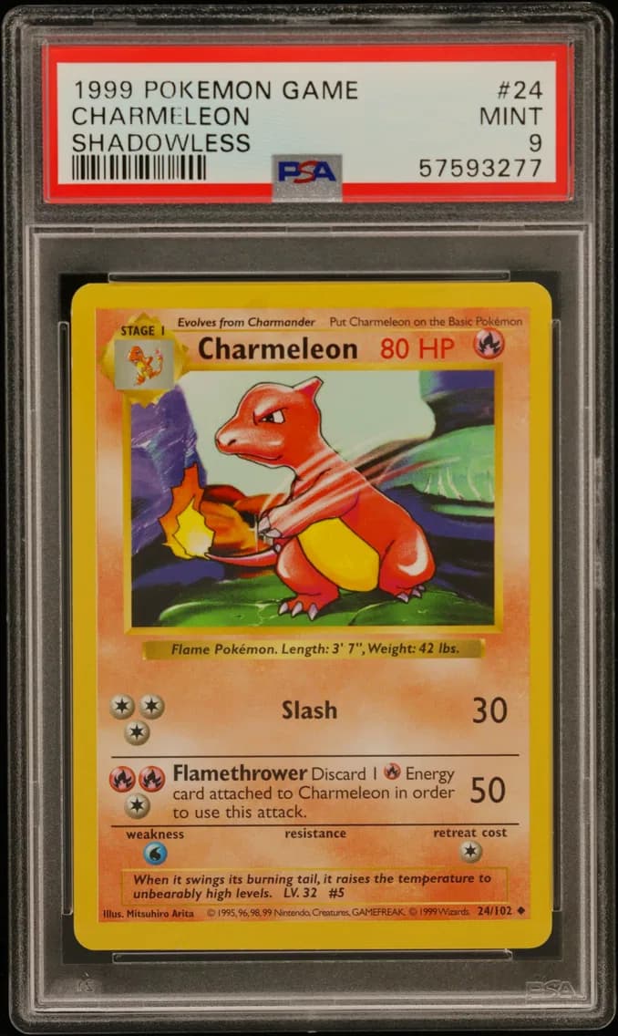 Charmeleon Shadowless, Game, PSA 9