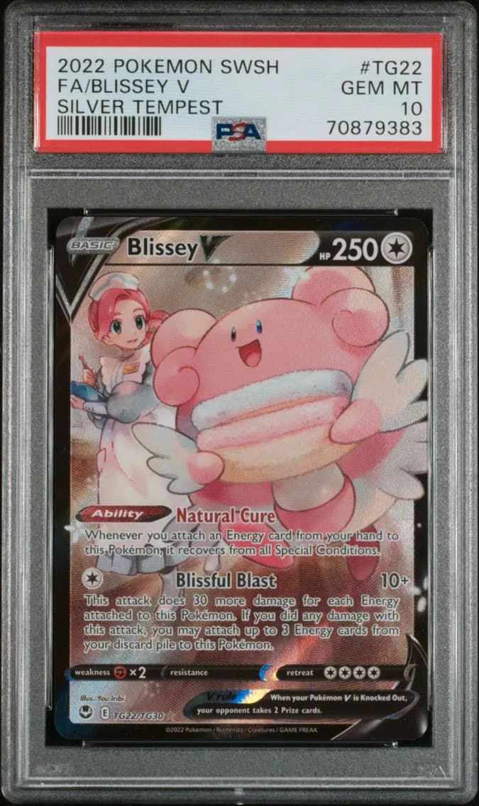 Blissey V, Sword & Shield Silver Tempest, PSA 10