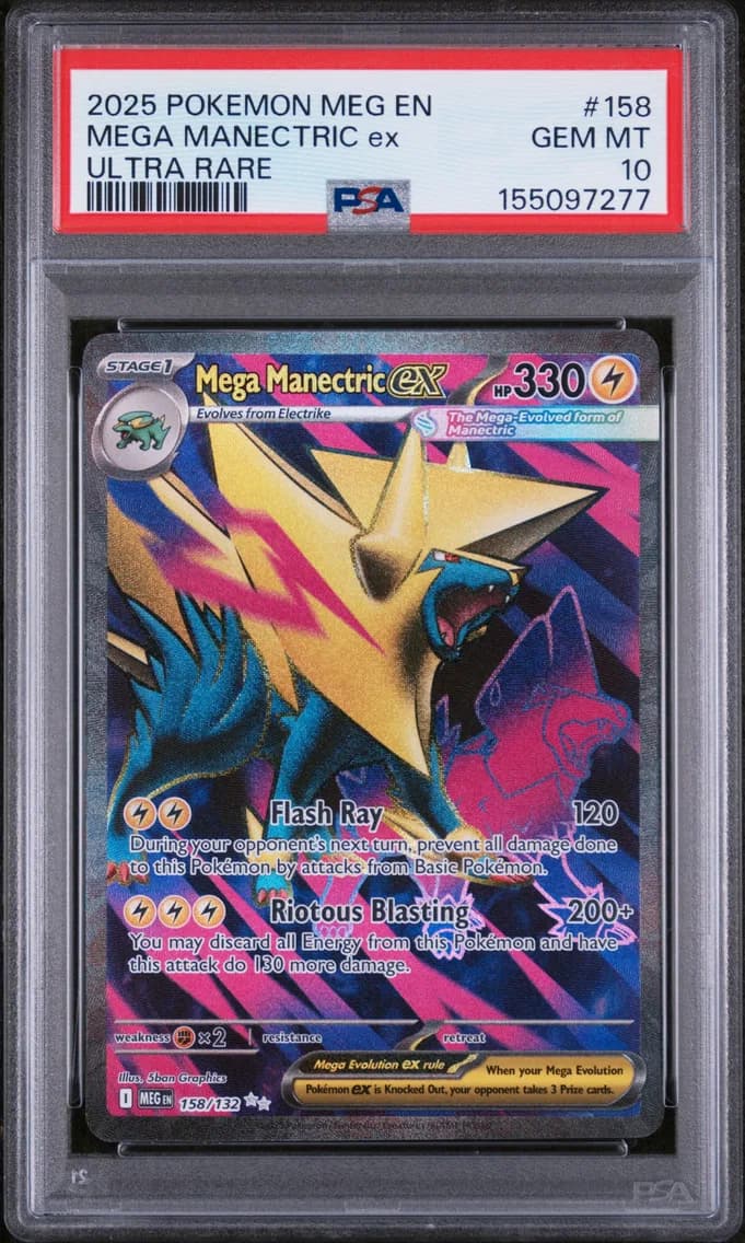 Mega Manectric EX, Mega Evolution, PSA 10