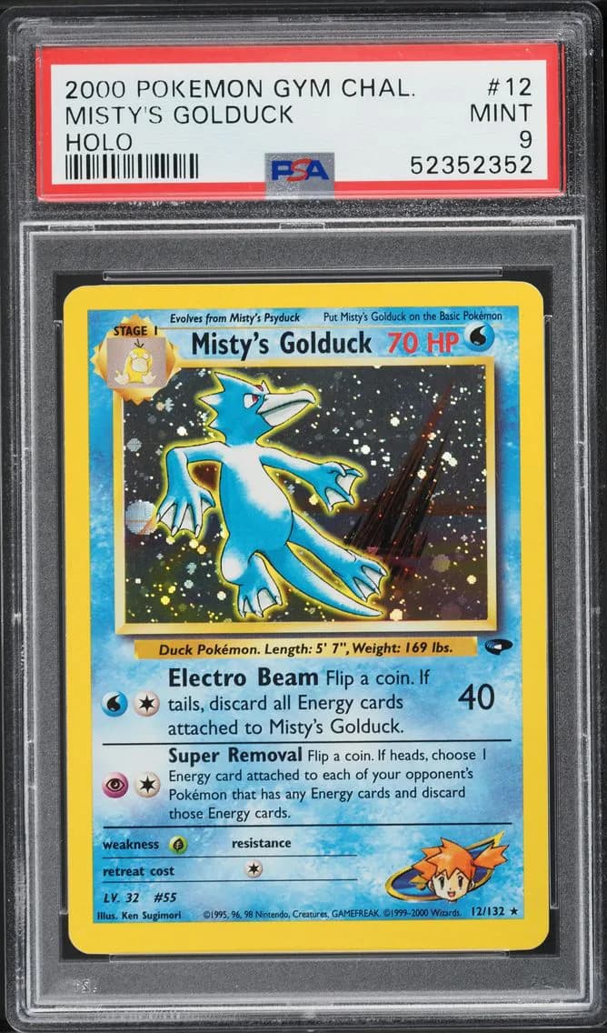 Gym Challenge Holo Misty'S Golduck, Gym Challenge, PSA 9