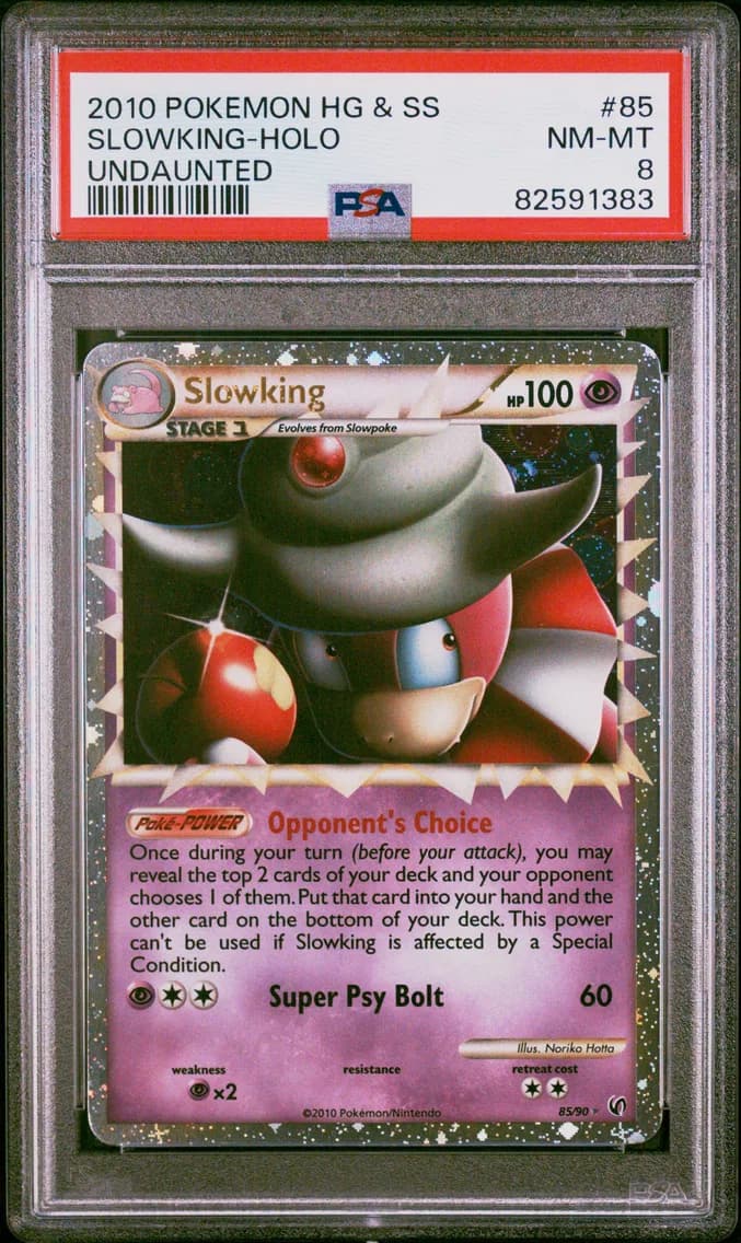 Slowking-Holo, Heartgold & Soulsilver Undaunted, PSA 8