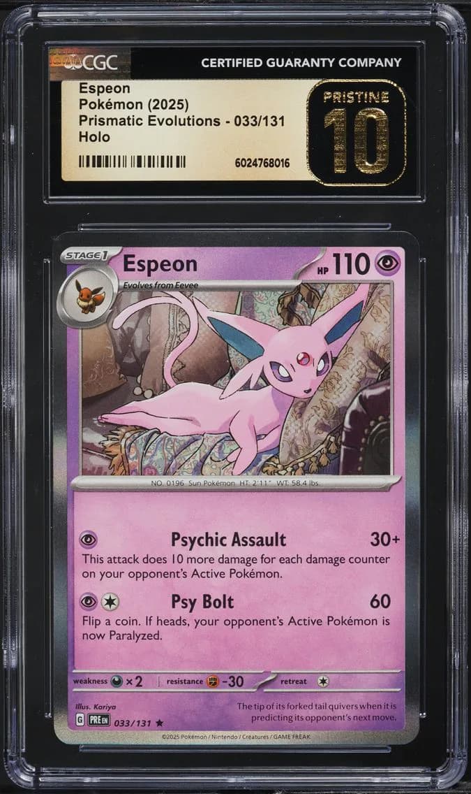 Espeon, Prismatic Evolutions, CGC 10