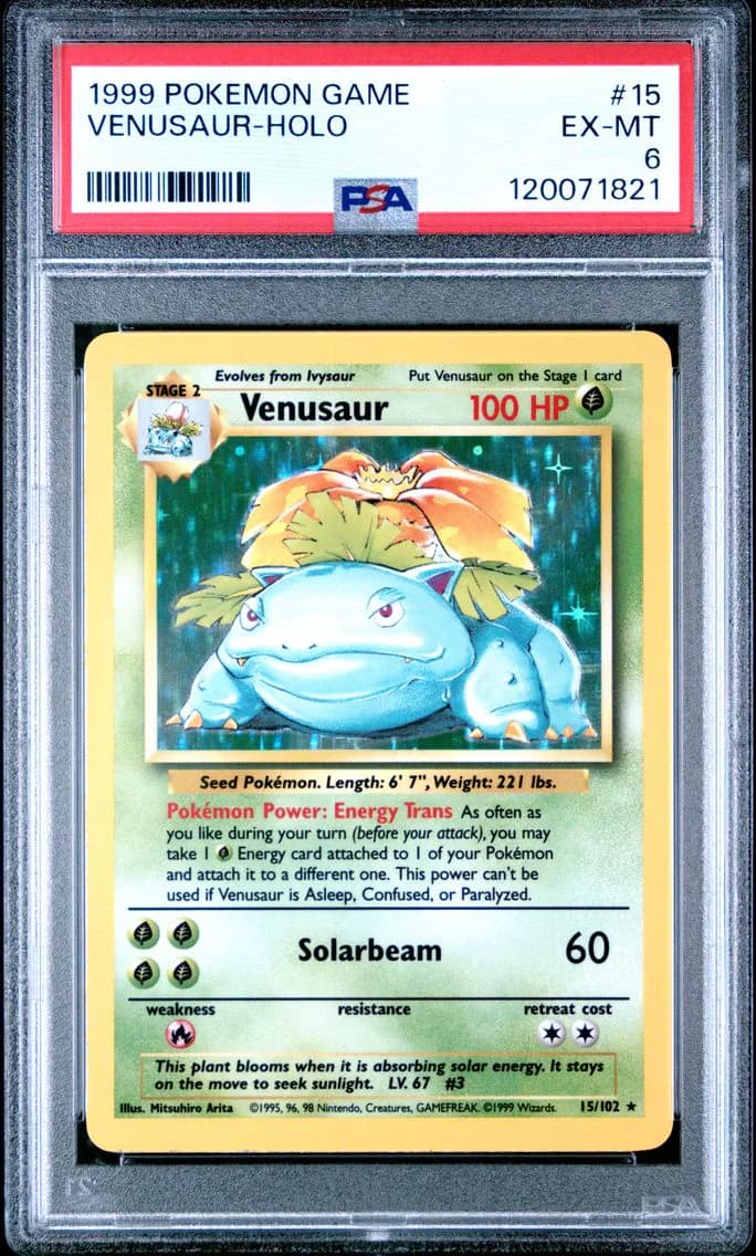 Venusaur-Holo, Game, PSA 6