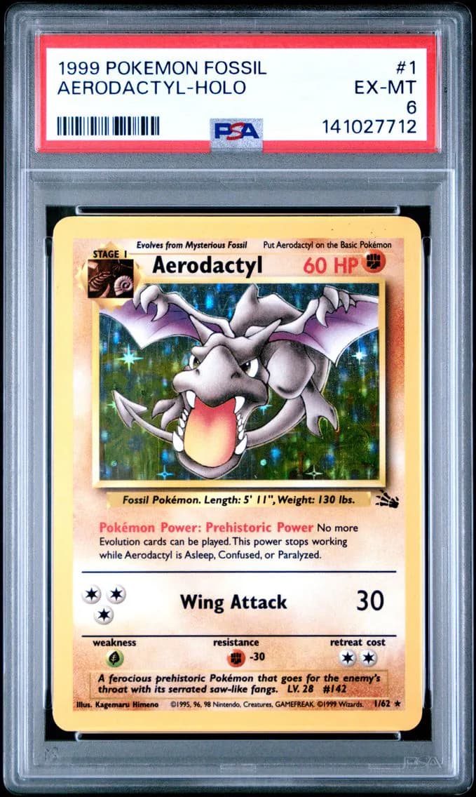 Aerodactyl-Holo, Fossil, PSA 6