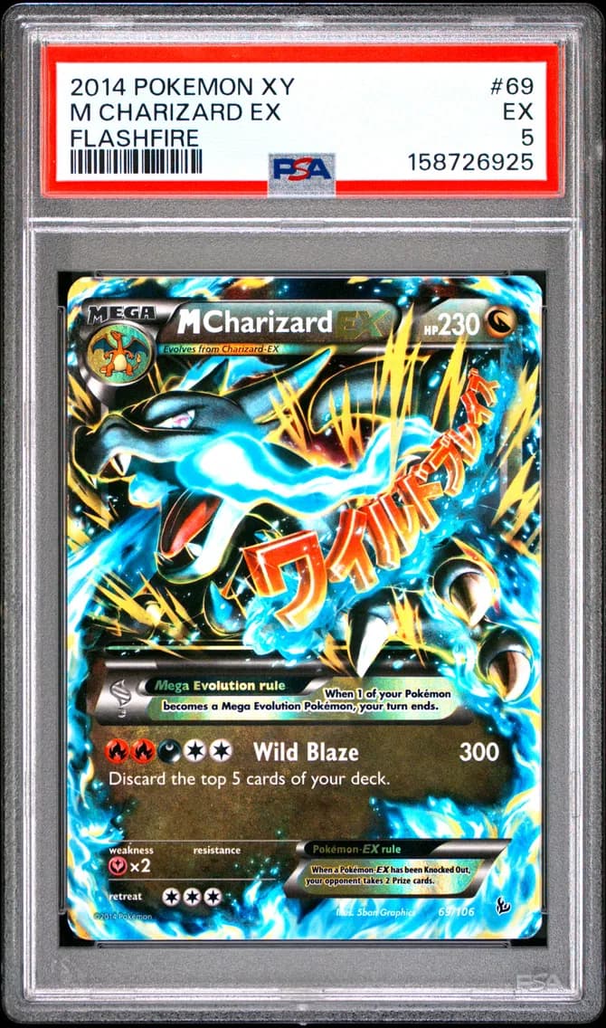 M Charizard EX, XY Flashfire, PSA 5