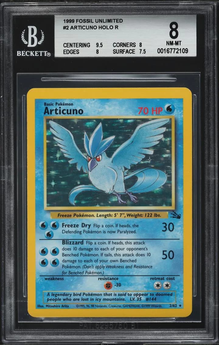 Articuno-Holo, Fossil Unlimited, BGS 8