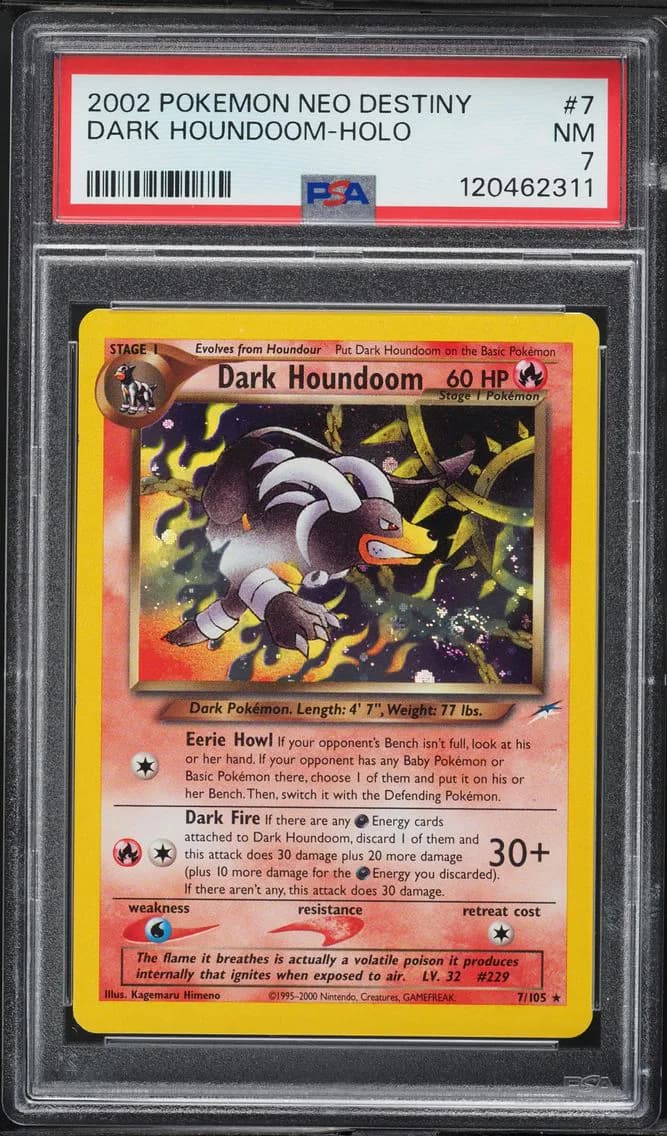 Dark Houndoom-Holo, Neo Destiny, PSA 7