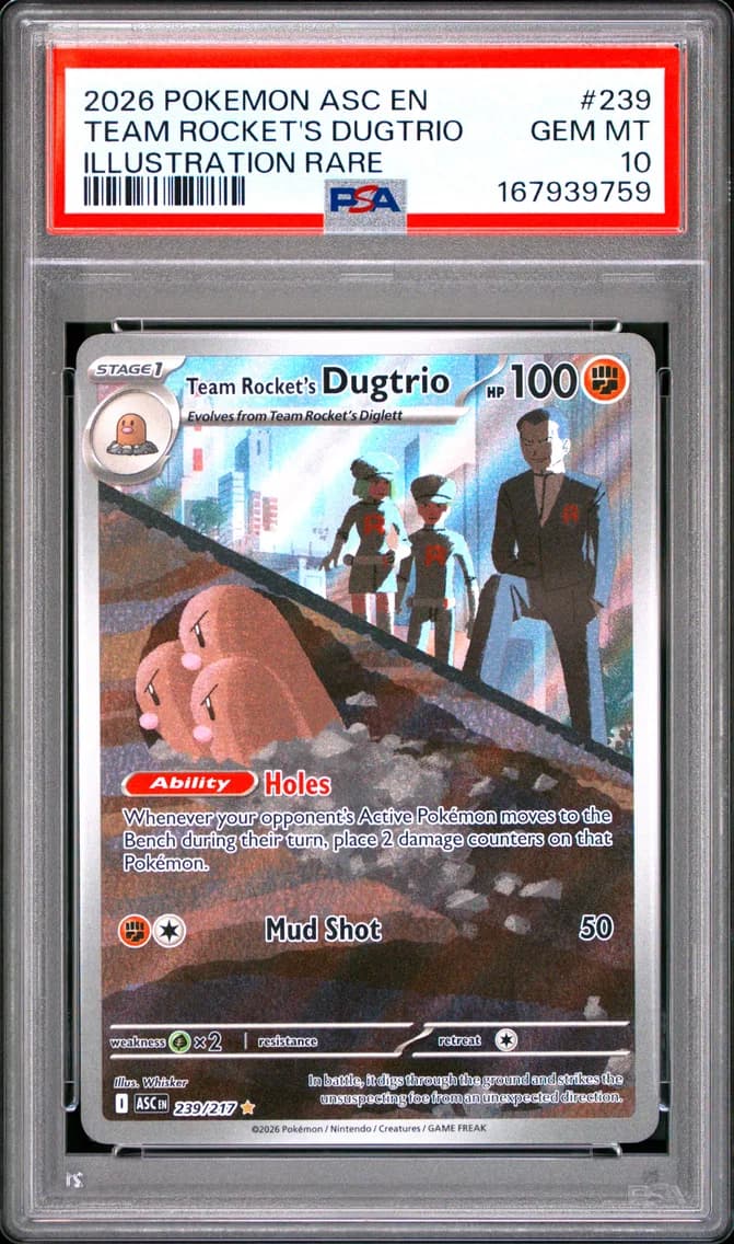 Team Rocket's Dugtrio, Ascended Heroes, PSA 10