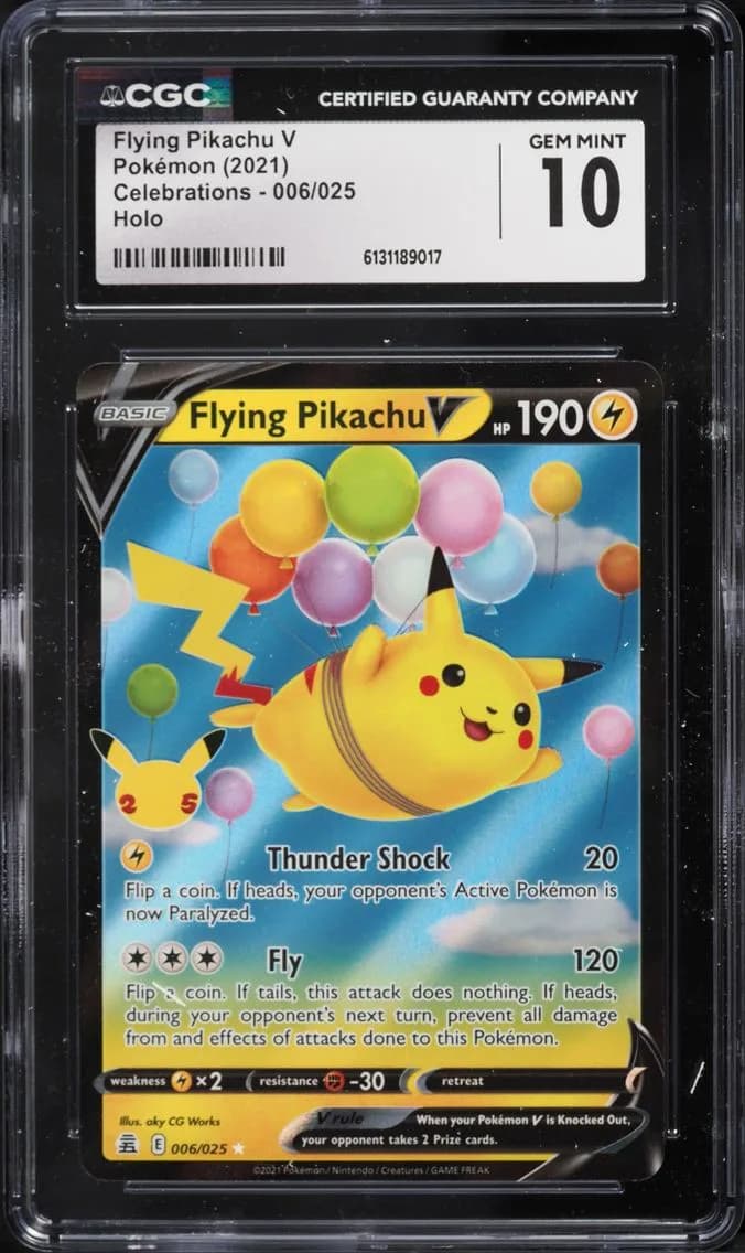 Flying Pikachu V, Celebrations, CGC 10