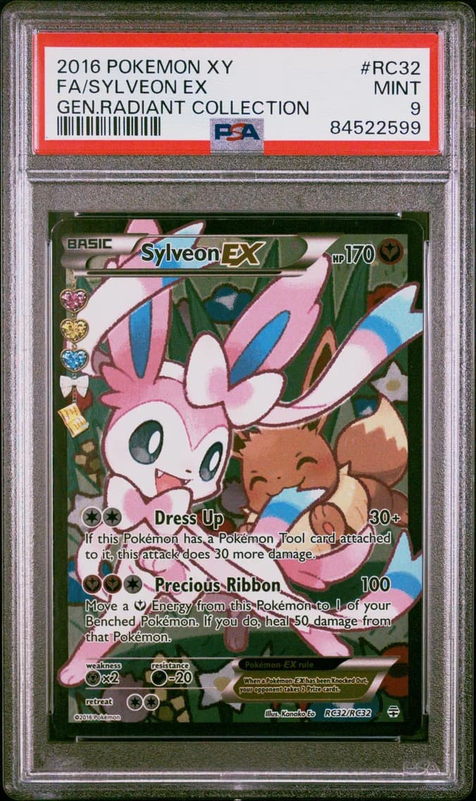 Sylveon EX, XY Generations Radiant Collection, PSA 9