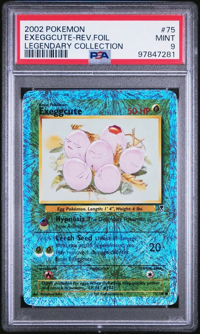 Exeggcute-Reverse Foil, Legendary Collection, PSA 9