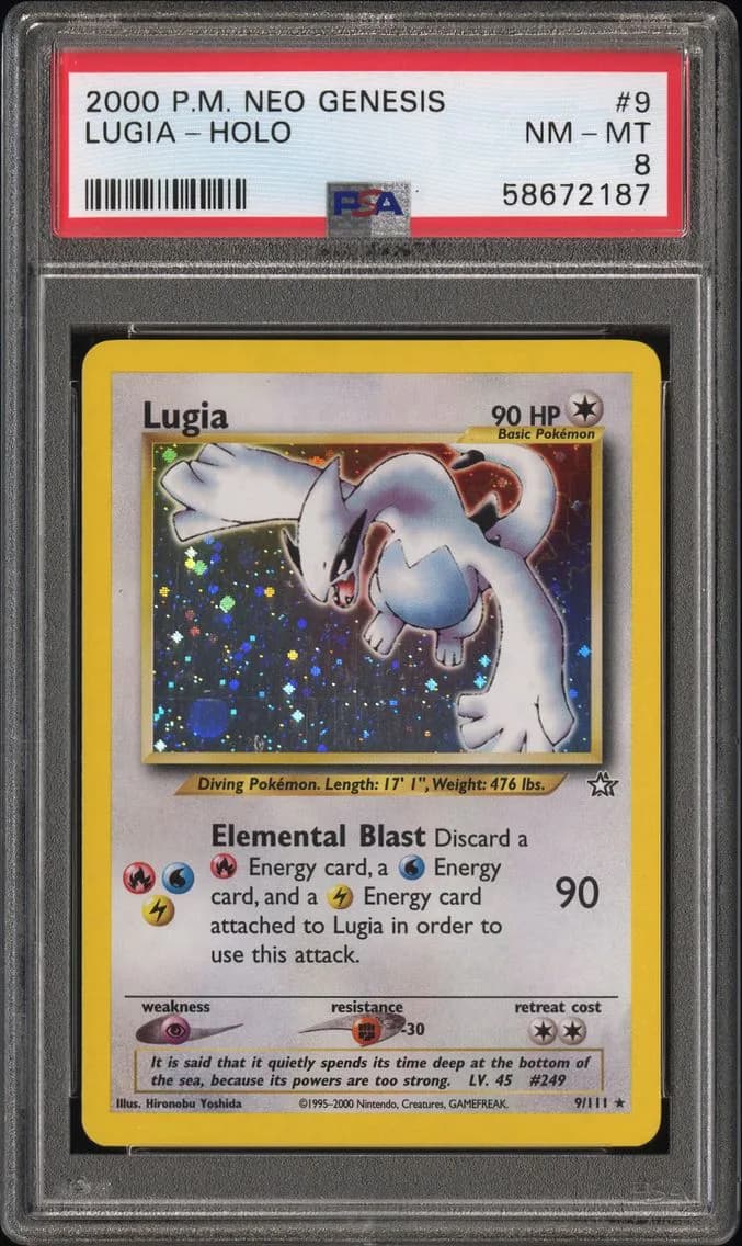 Lugia-Holo, Neo Genesis, PSA 8