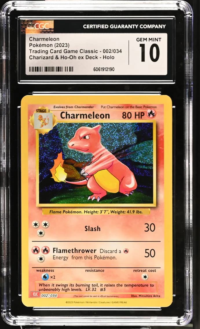Charmeleon, Trading Card Game Classic - CLV, CLC, CLB, CGC 10