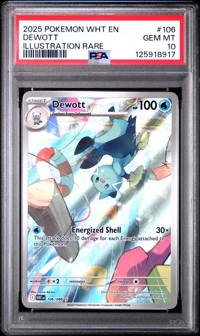 Dewott, White Flare, PSA 10