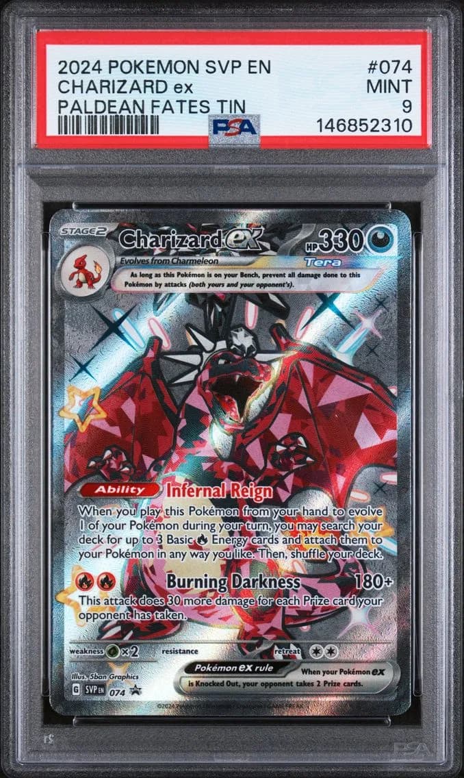 Charizard EX, SV Black Star Promo, PSA 9