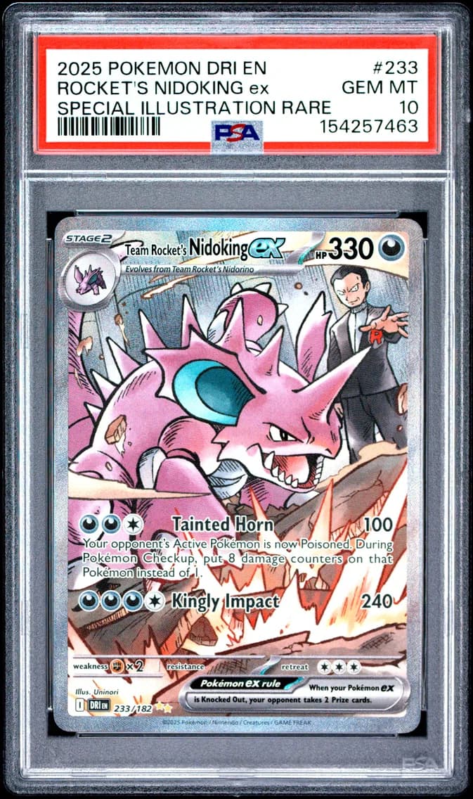 Team Rocket's Nidoking EX, Destined Rivals, PSA 10