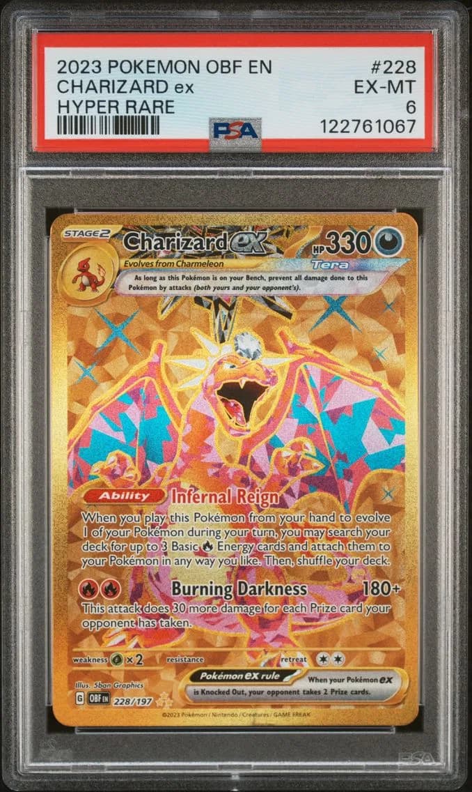 Charizard EX, Obsidian Flames, PSA 6