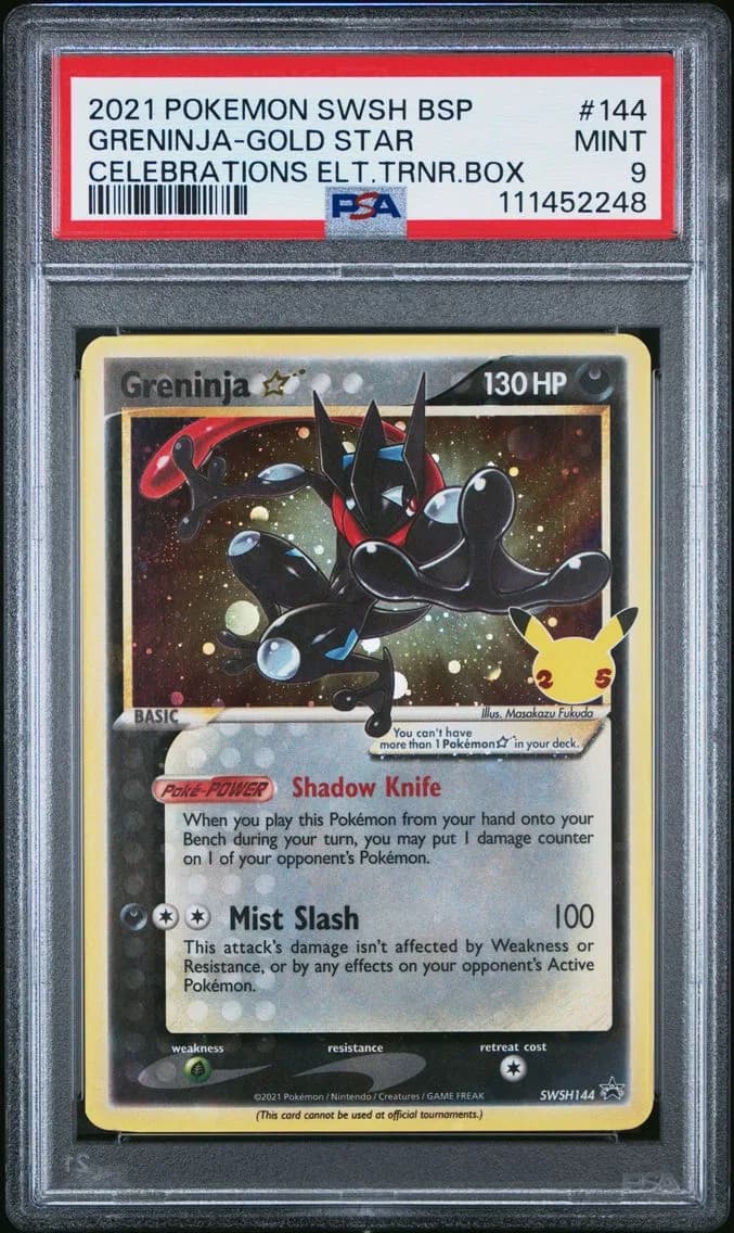 Greninja-Gold Star, Swsh Black Star Promo, PSA 9