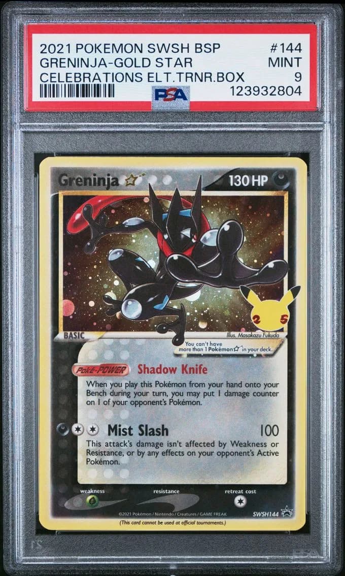 Greninja-Gold Star, Swsh Black Star Promo, PSA 9