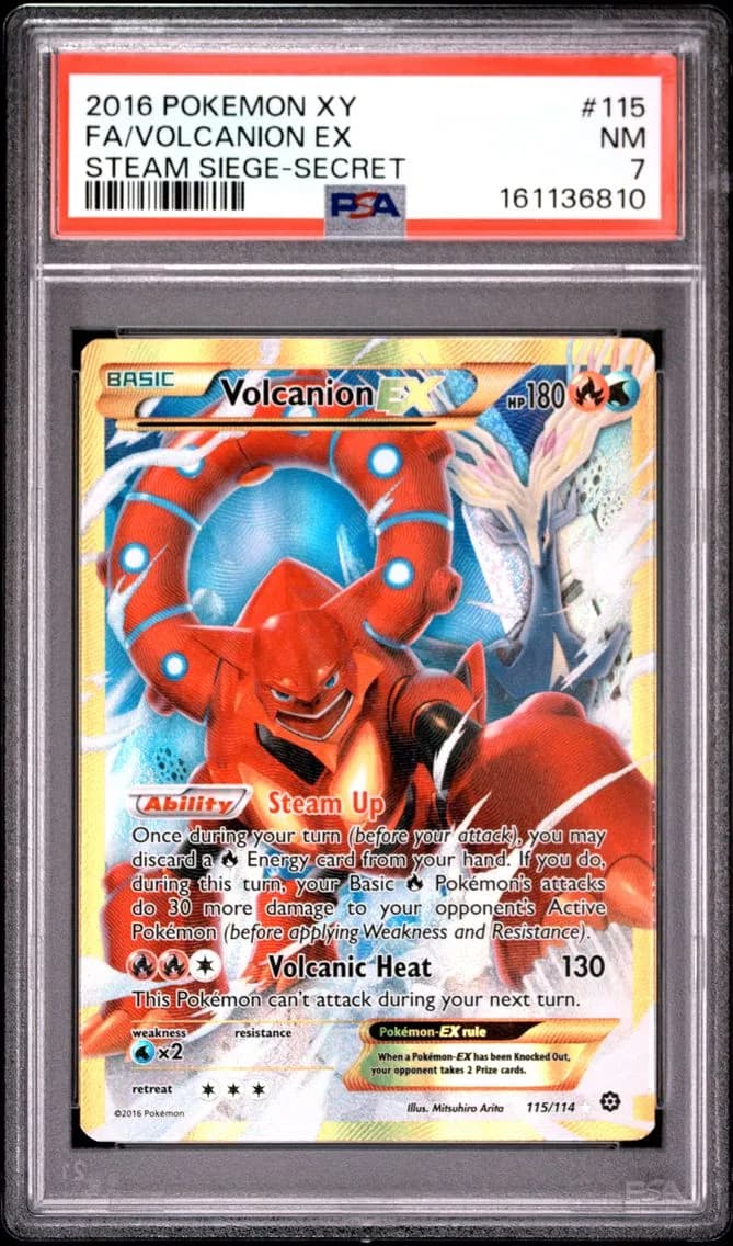 Volcanion EX, XY Steam Siege, PSA 7