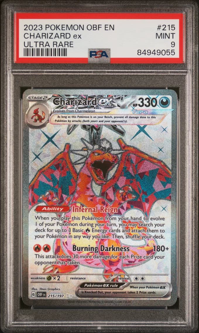 Charizard EX, Obsidian Flames, PSA 9