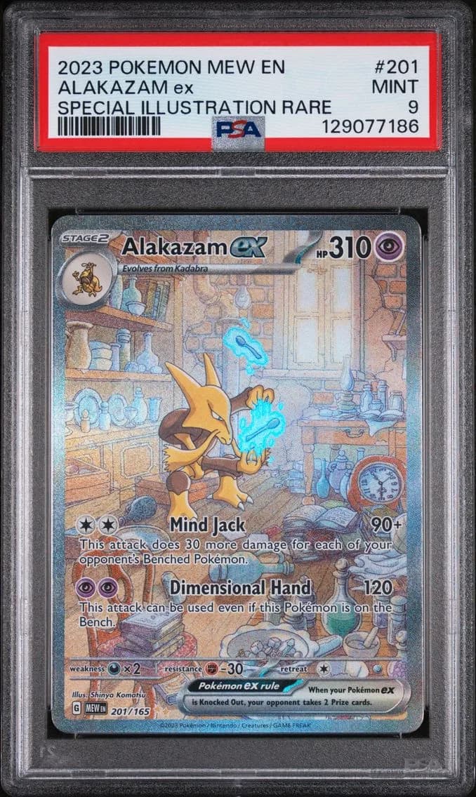 Alakazam EX, 151, PSA 9
