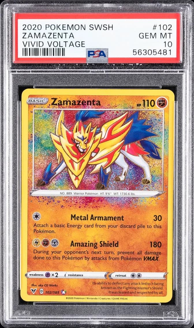 Zamazenta, Sword & Shield Vivid Voltage, PSA 10