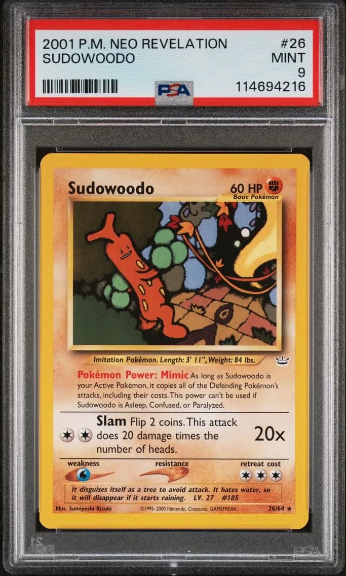 Sudowoodo, Neo Revelation, PSA 9