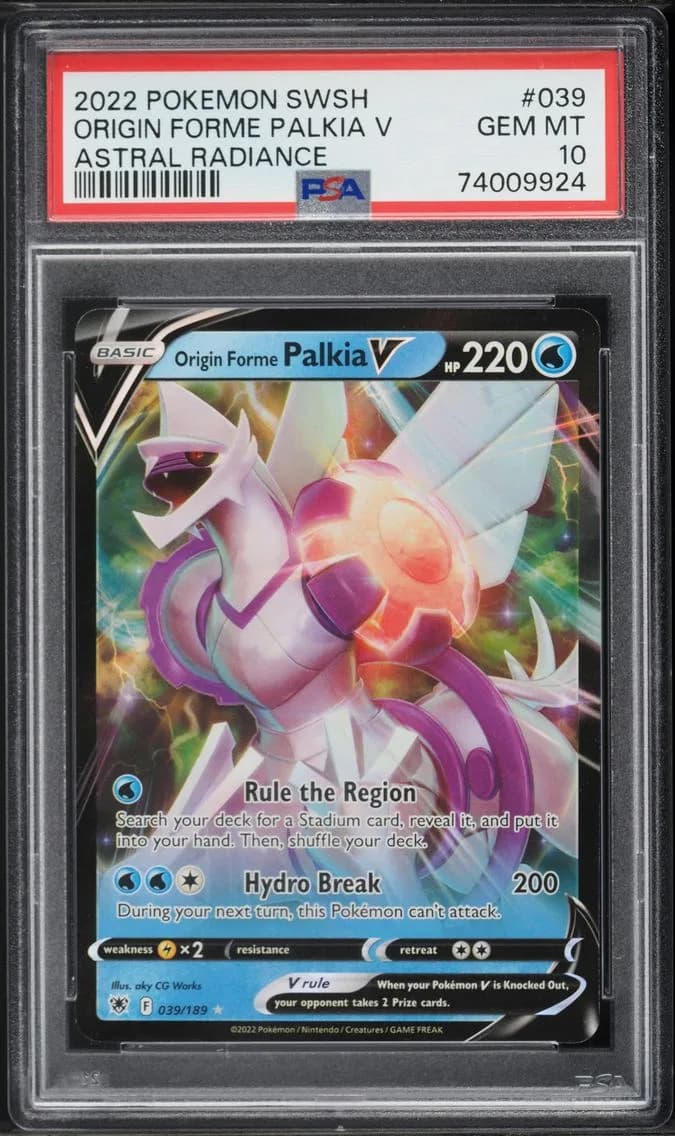 Origin Forme Palkia V, Sword & Shield Astral Radiance, PSA 10