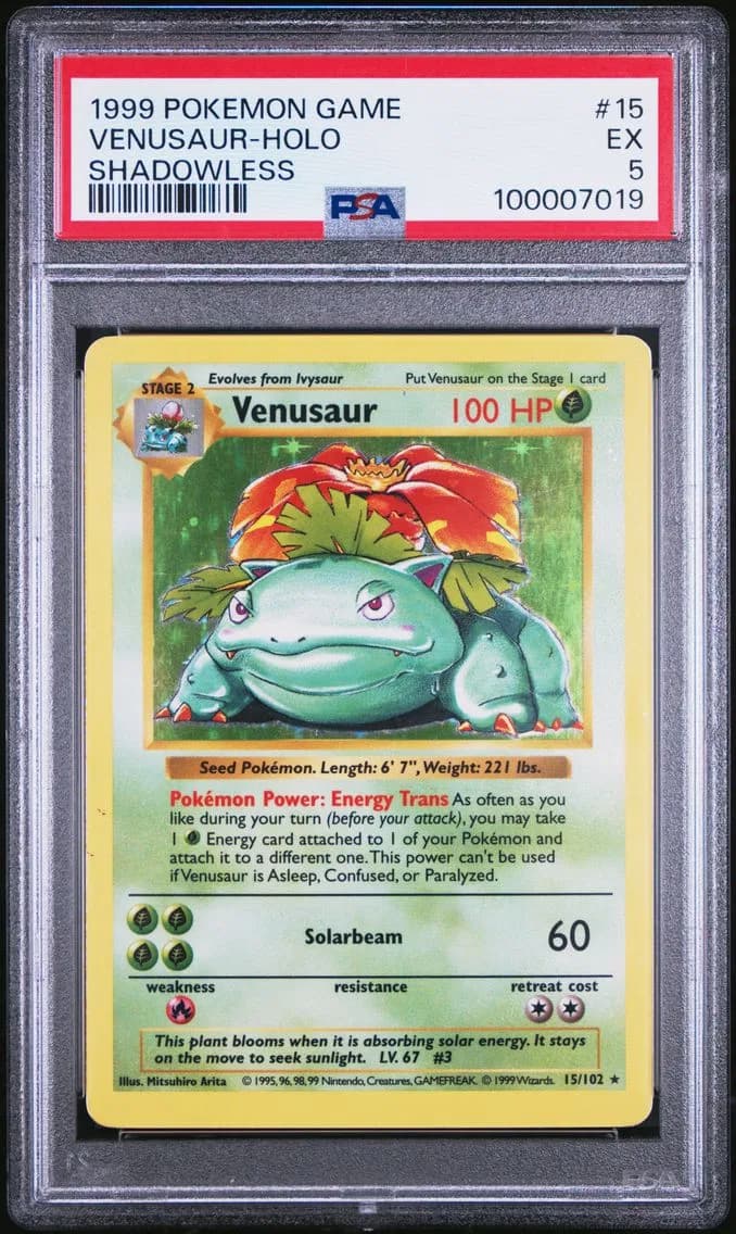 Venusaur-Holo, Game, PSA 5