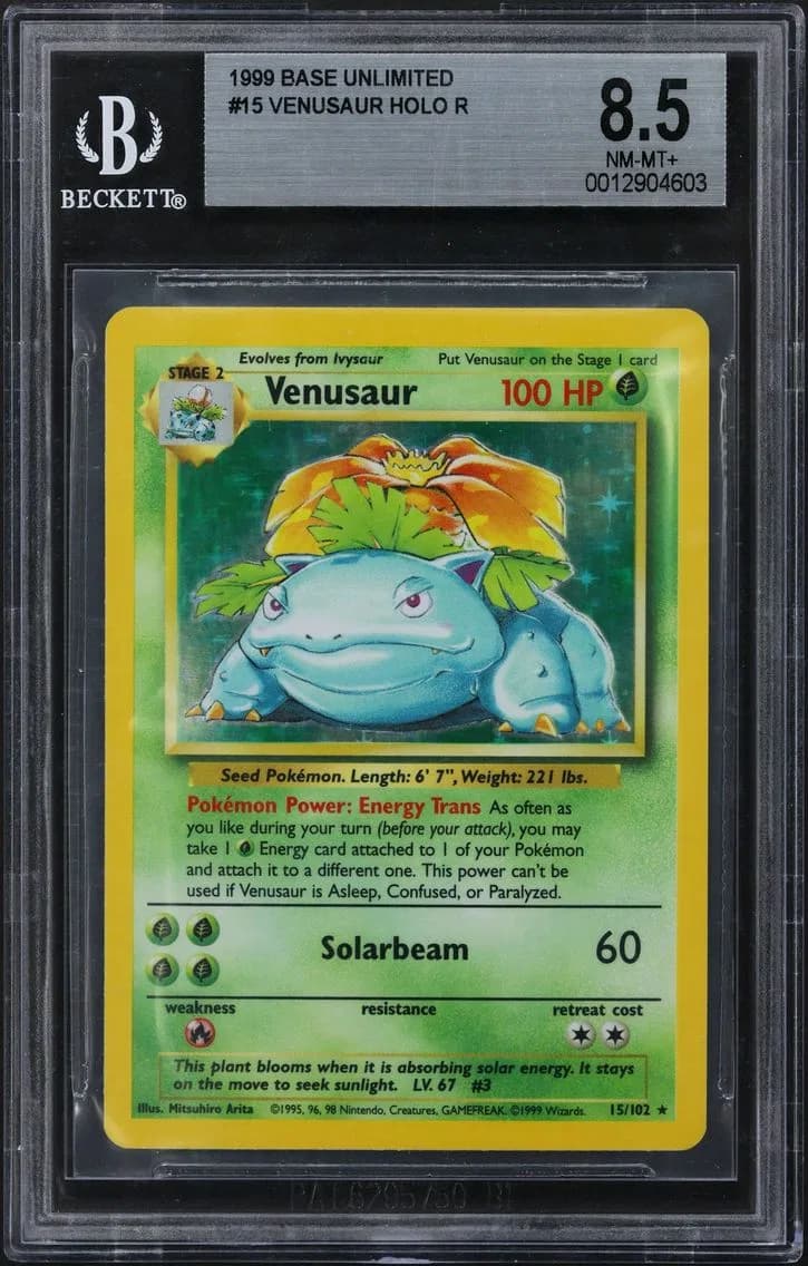 Venusaur HOLO R, Base Unlimited, BGS