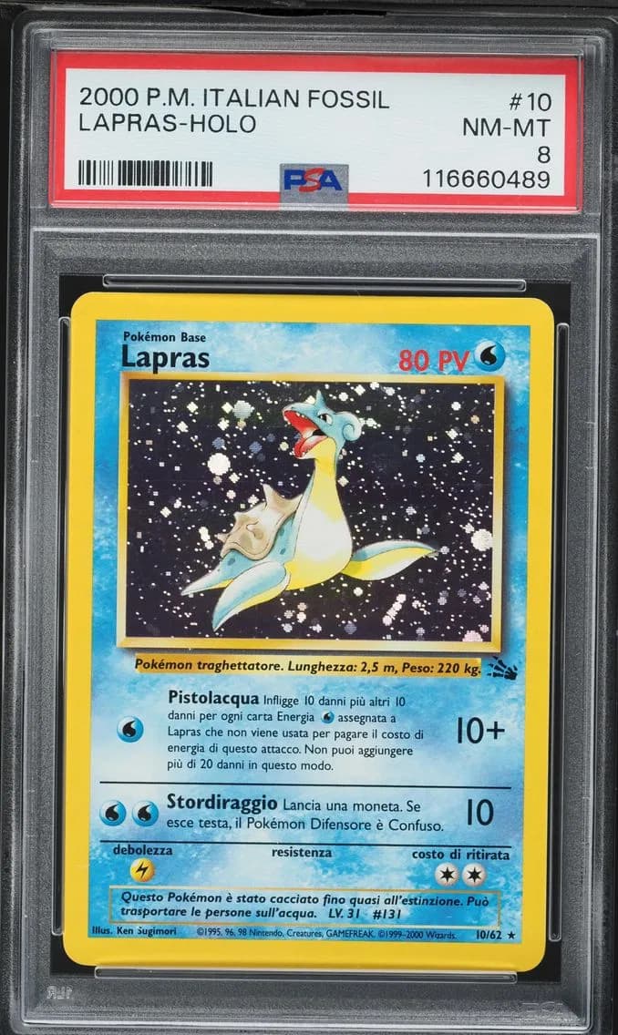 Lapras-Holo, Italian Fossil, PSA 8