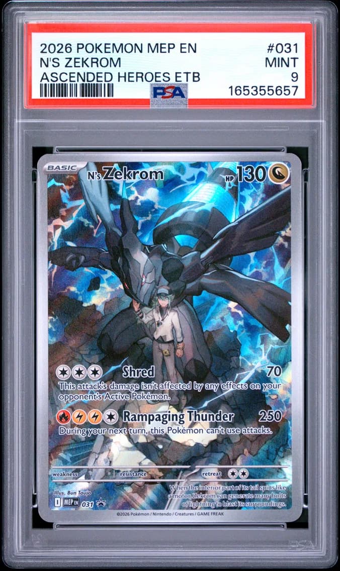 N's Zekrom, Me Black Star Promo, PSA 9