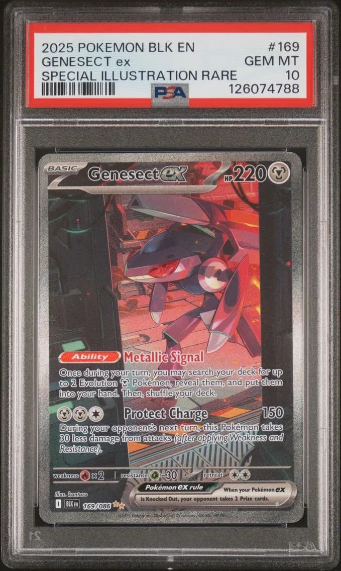 Genesect EX, Black Bolt, PSA 10