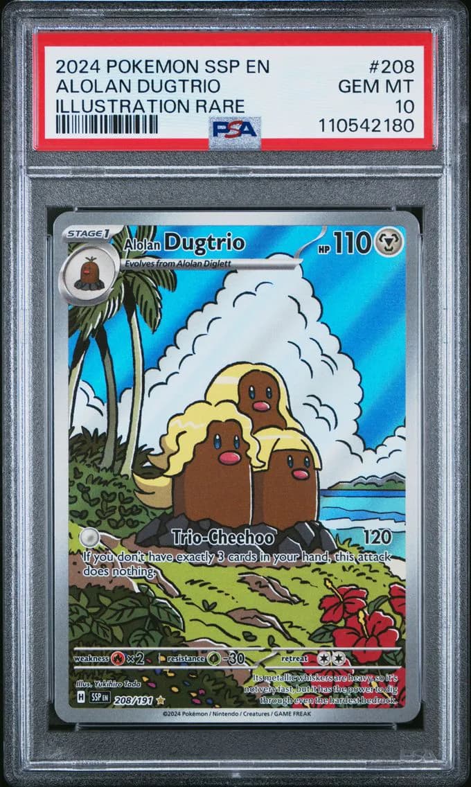 Alolan Dugtrio, Surging Sparks, PSA 10