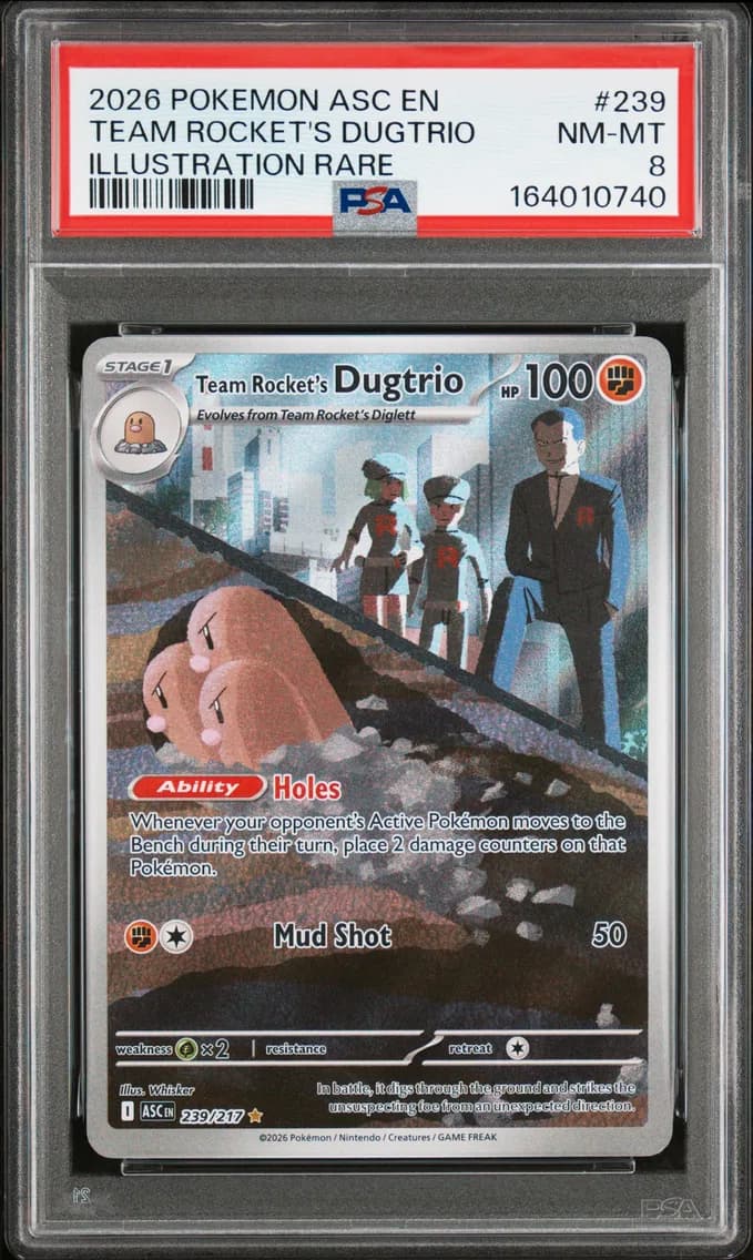 Team Rocket's Dugtrio, Ascended Heroes, PSA 8