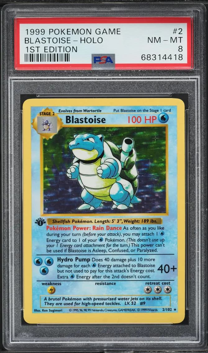 Blastoise, Game, PSA 8