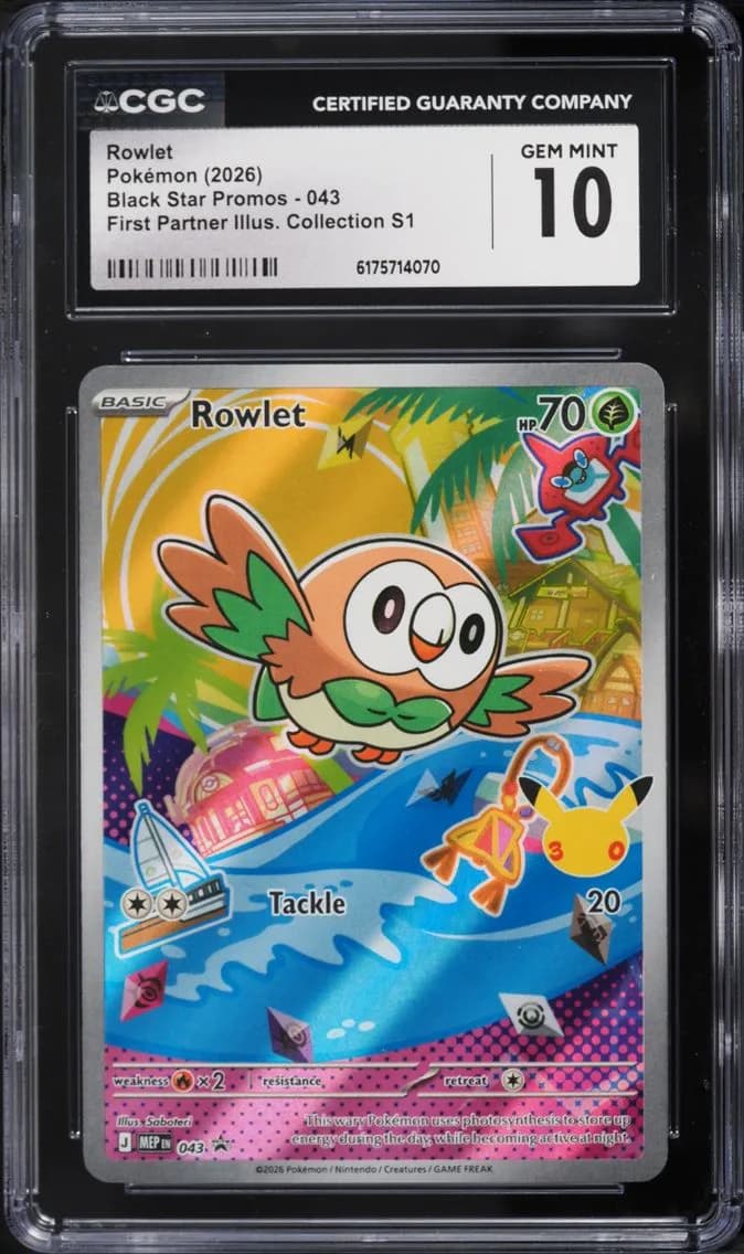 Rowlet, Black Star Promos - Mega Evolution MEP EN, CGC 10