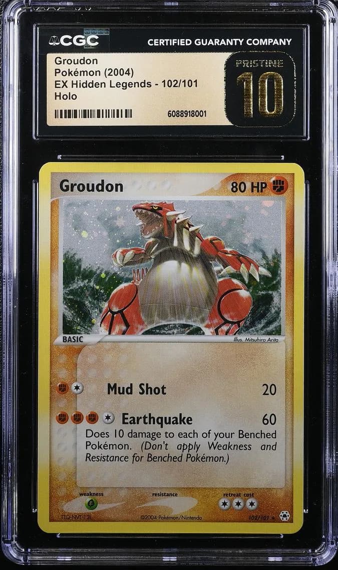 Groudon, EX Hidden Legends, CGC 10