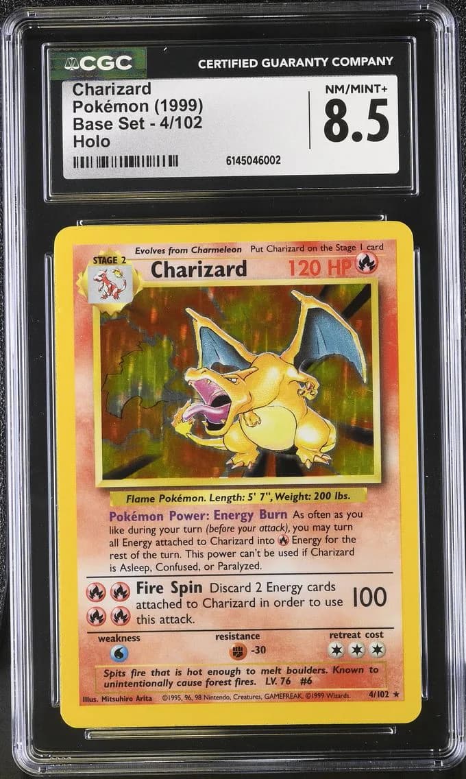 Charizard, Base Set - Unlimited, CGC 8.5