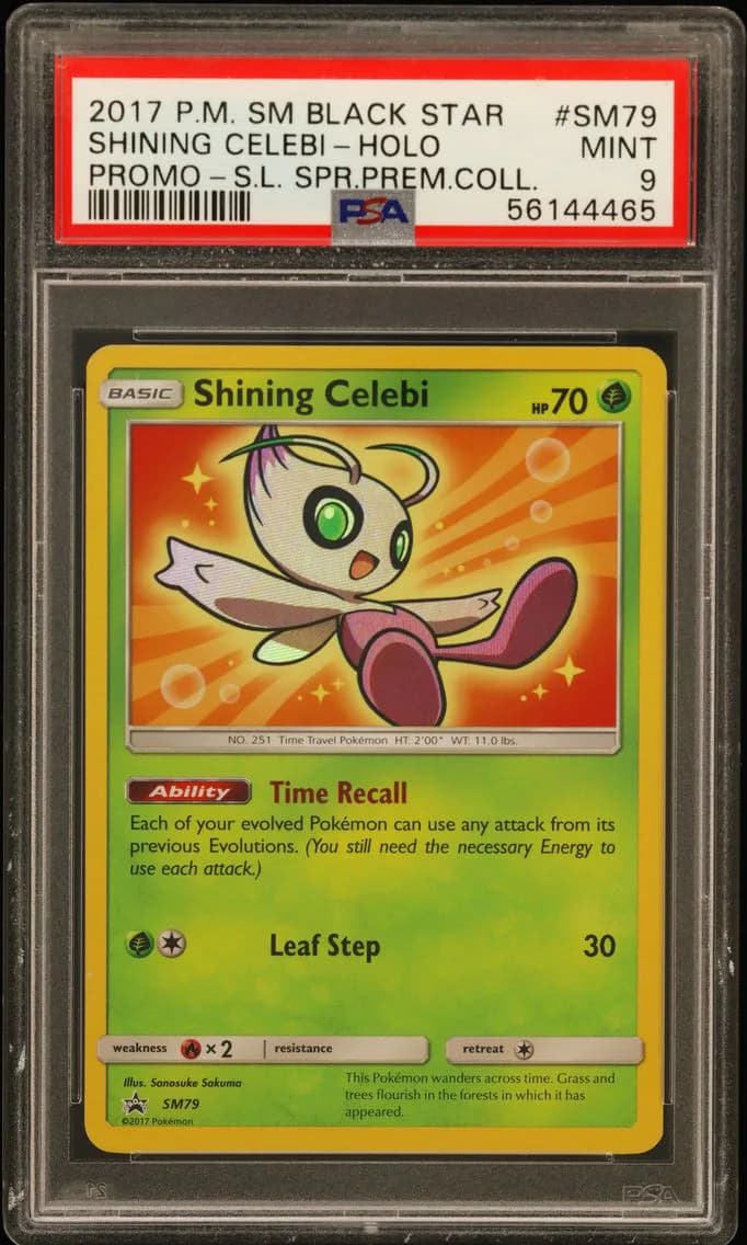Shining Celebi-Holo, SM Black Star Promo, PSA 9