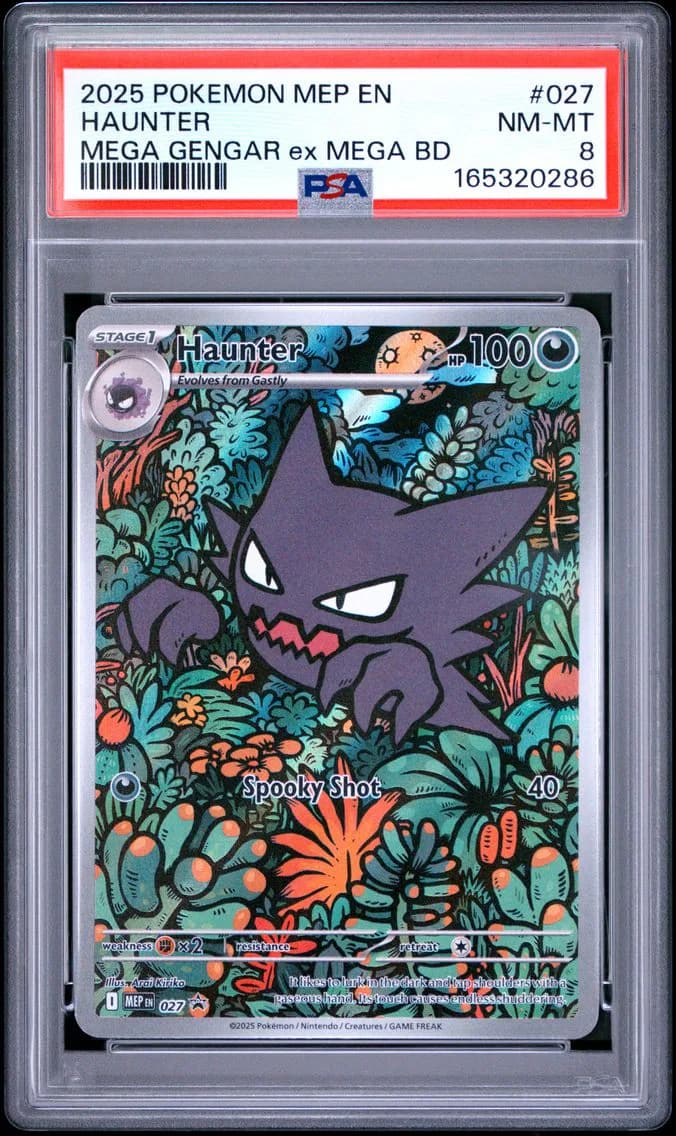 Haunter, Me Black Star Promo, PSA 8