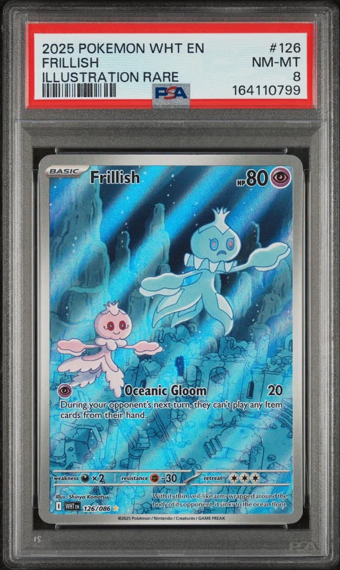 Frillish, White Flare, PSA 8
