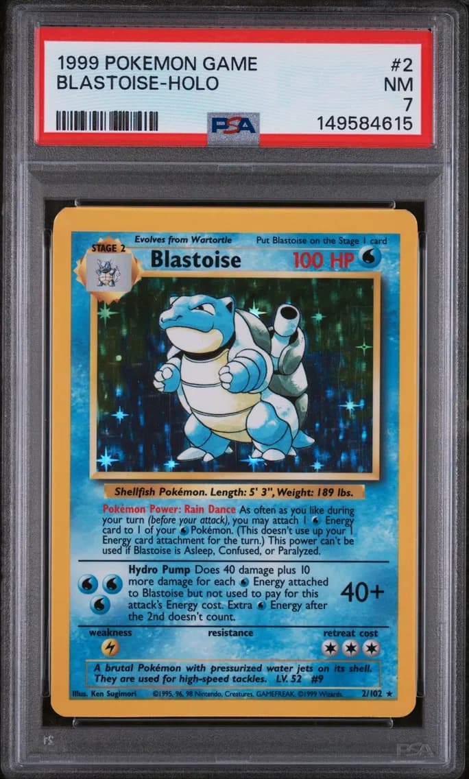 Blastoise-Holo, Game, PSA 7