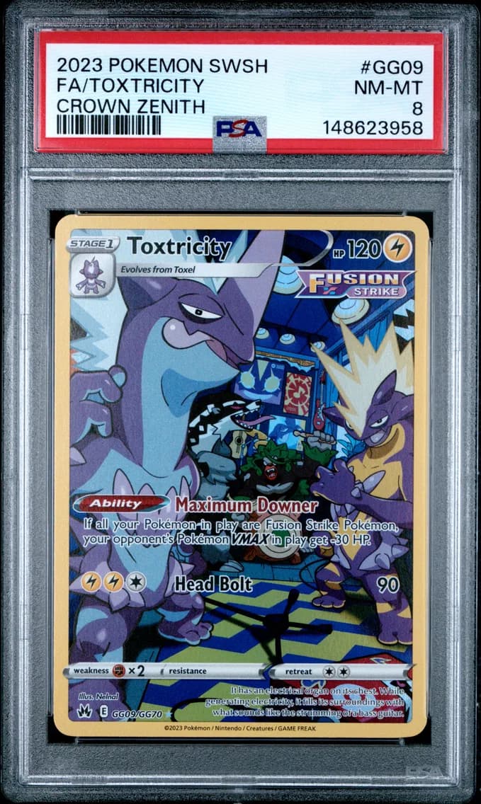 Toxtricity, Sword and Shield Crown Zenith, PSA 8