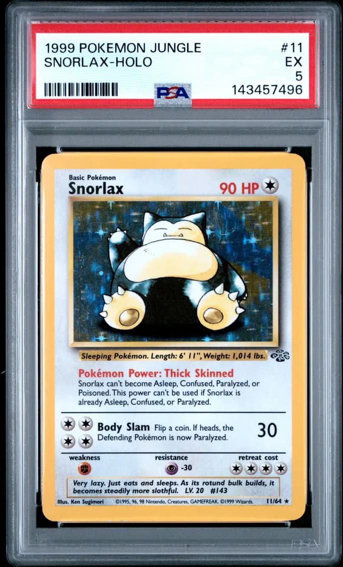 Snorlax-Holo, Jungle, PSA 5